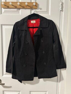 Levi's Black Double-Breasted Pea Coat - Size Small